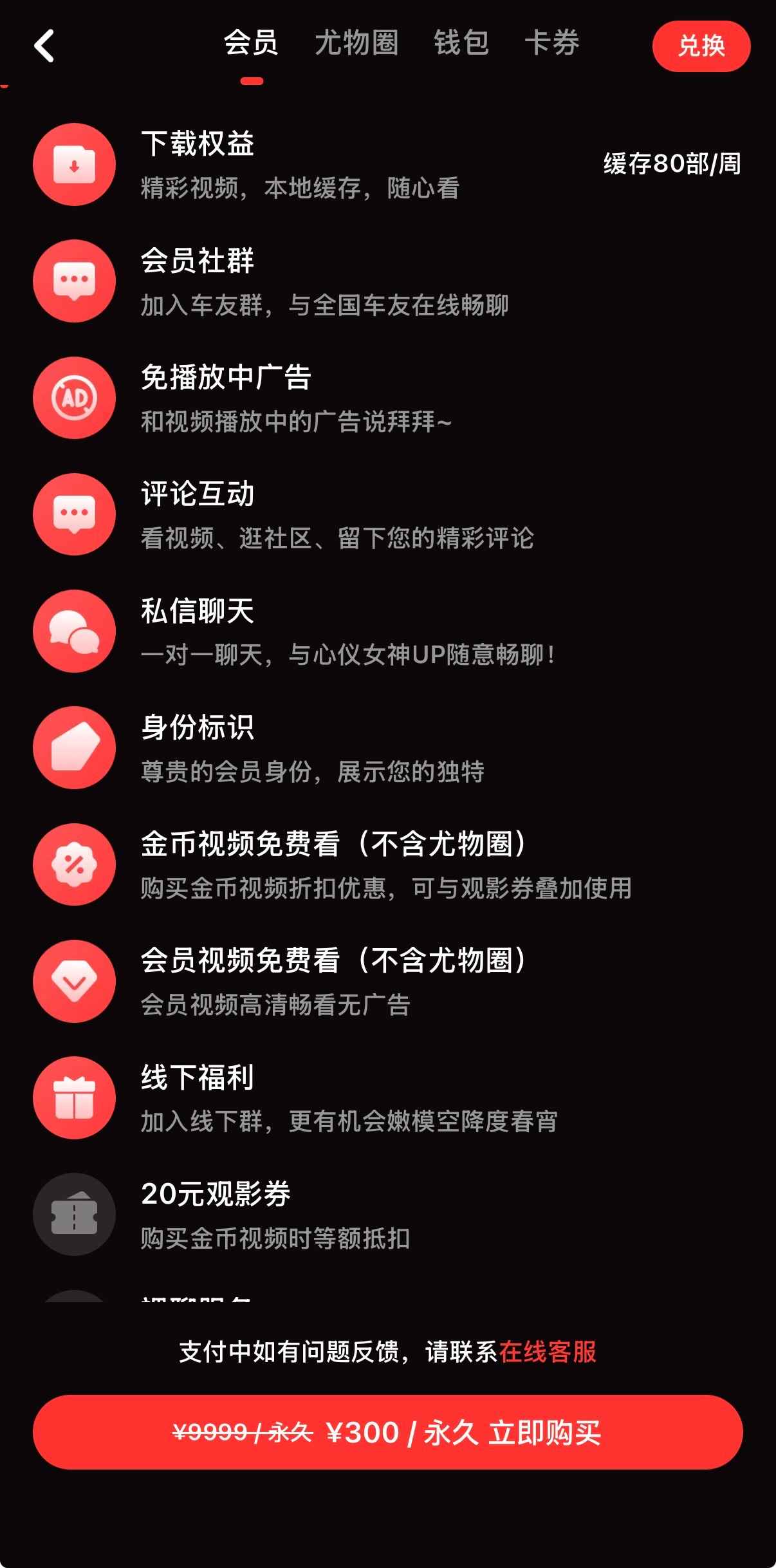 糖心Vlog会员300元套餐示意